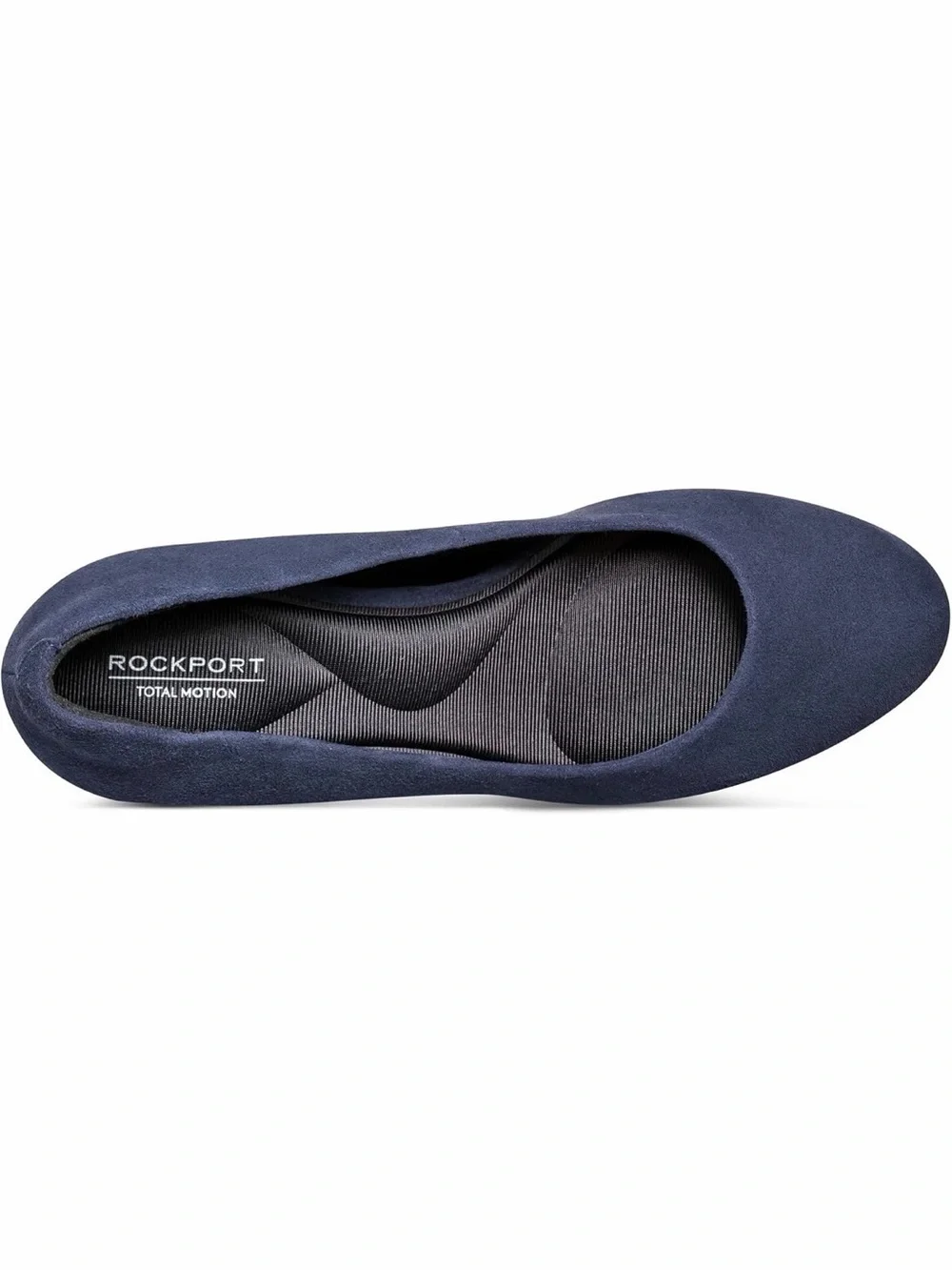 Rockport Dark Blue Suede Block Heel Pump